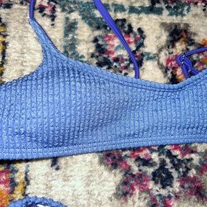 Blue bikini bathing suit